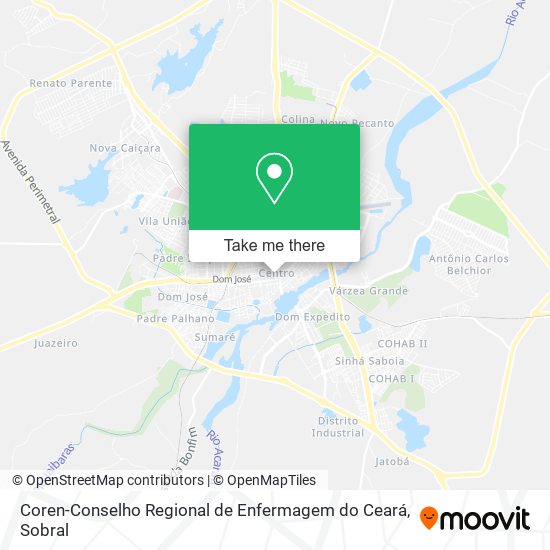 Coren-Conselho Regional de Enfermagem do Ceará map