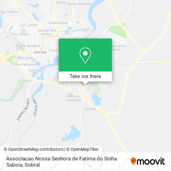 Mapa Associacao Nossa Senhora de Fatima do Sinha Saboia