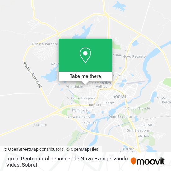 Igreja Pentecostal Renascer de Novo Evangelizando Vidas map