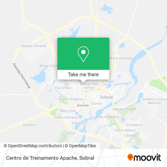 Centro de Treinamento Apache map
