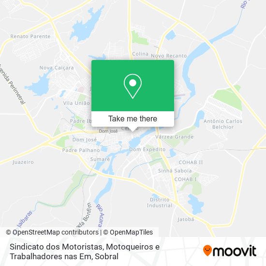 Sindicato dos Motoristas, Motoqueiros e Trabalhadores nas Em map