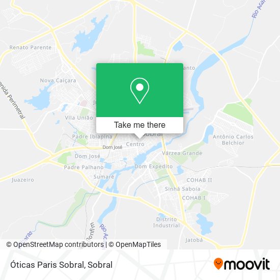 Óticas Paris Sobral map