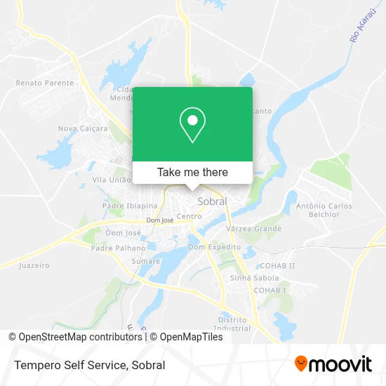 Tempero Self Service map