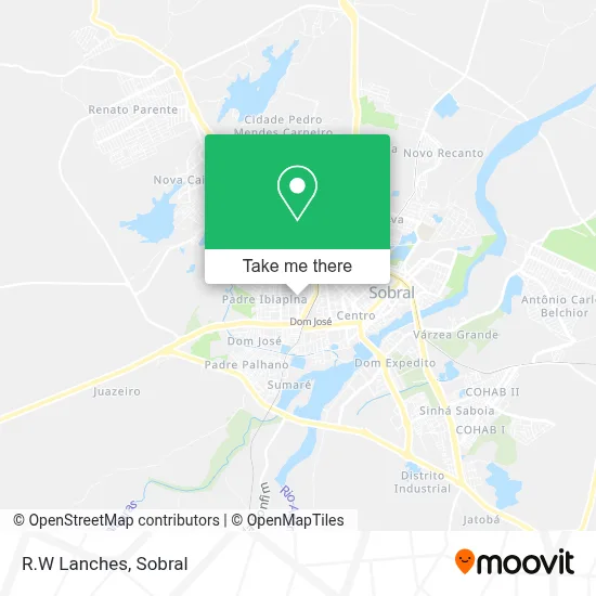 R.W Lanches map