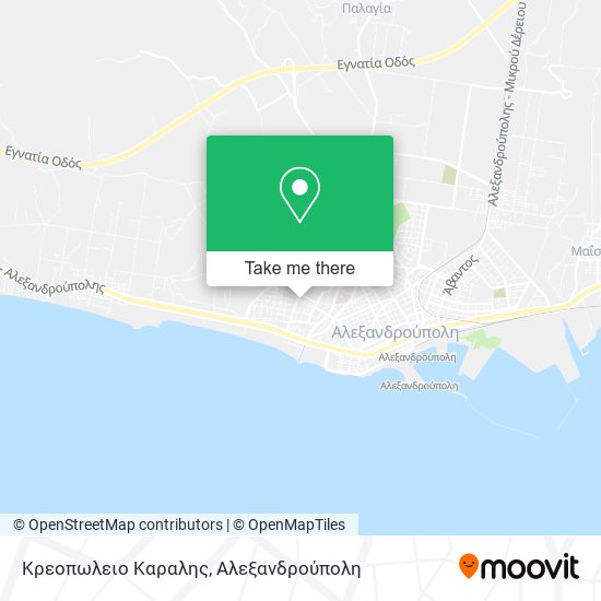 Κρεοπωλειο Καραλης map