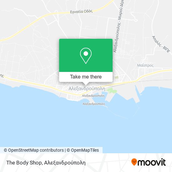 The Body Shop map