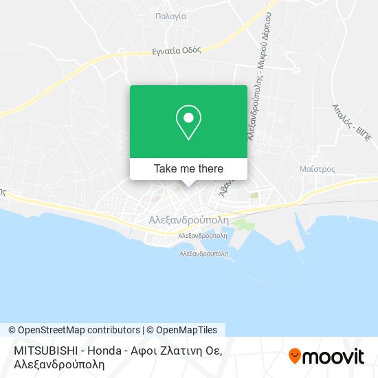 MITSUBISHI - Honda - Αφοι Ζλατινη Οε map