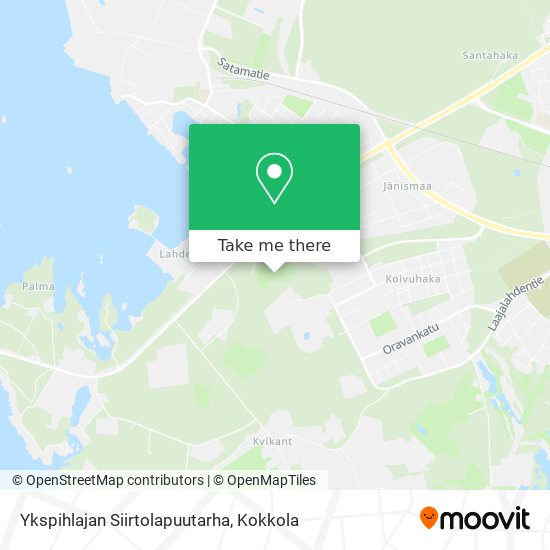 Ykspihlajan Siirtolapuutarha map