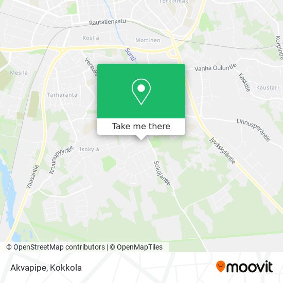 How to get to Akvapipe in Kokkola by Bus?