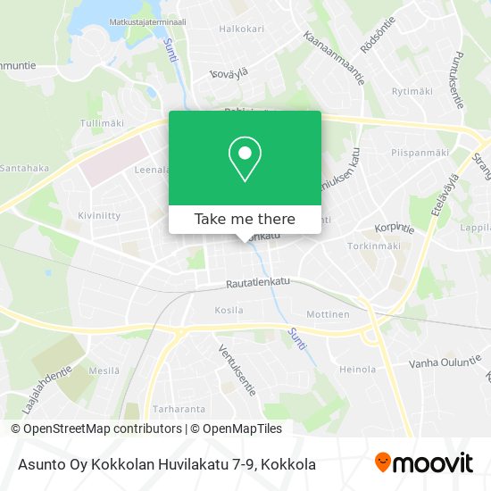 Asunto Oy Kokkolan Huvilakatu 7-9 map