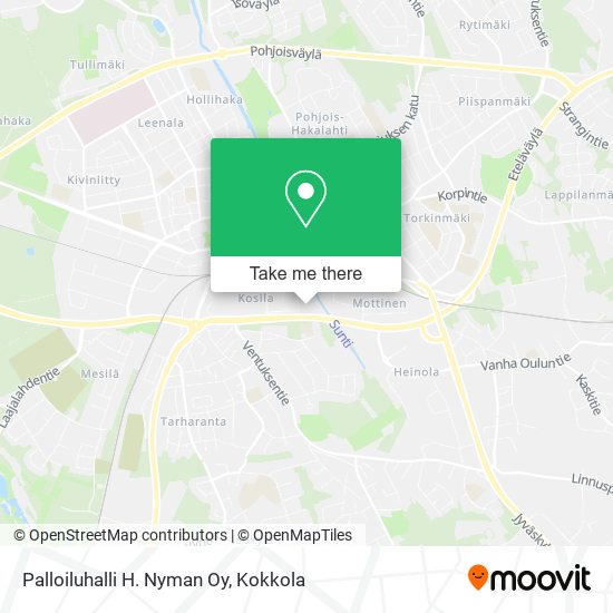 Palloiluhalli H. Nyman Oy map