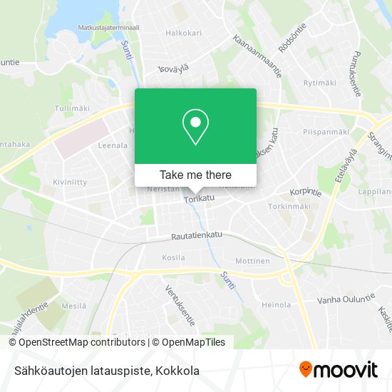 Sähköautojen latauspiste map
