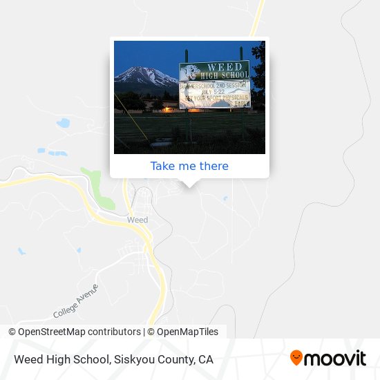 Mapa de Weed High School