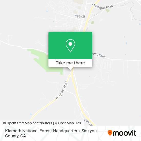 Klamath National Forest Headquarters map