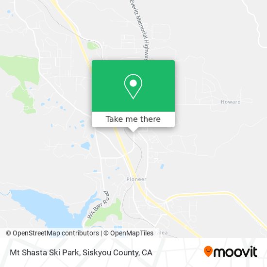 Mt Shasta Ski Park map