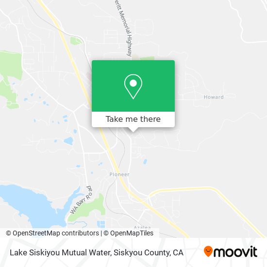 Mapa de Lake Siskiyou Mutual Water