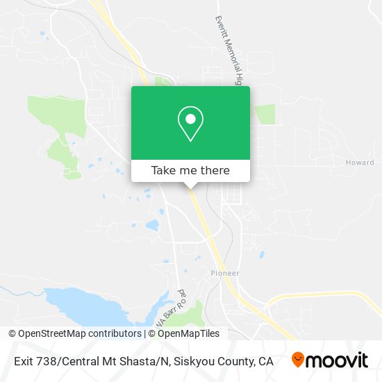 Exit 738/Central Mt Shasta/N map