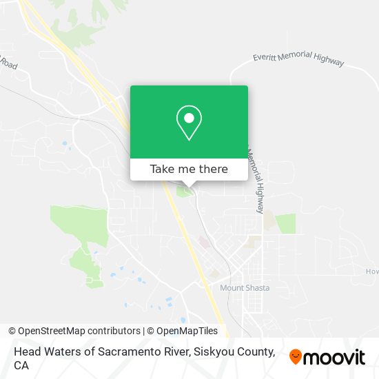 Head Waters of Sacramento River map