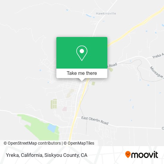 Yreka, California map