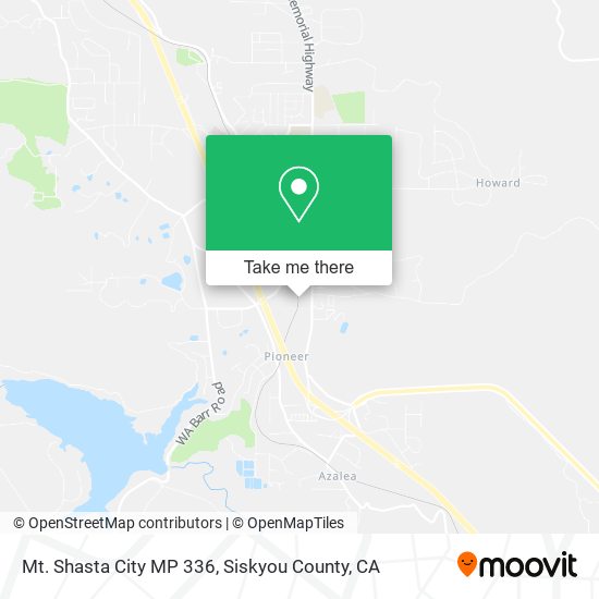 Mt. Shasta City MP 336 map