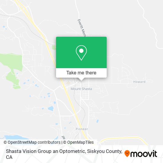 Shasta Vision Group an Optometric map