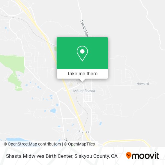 Shasta Midwives Birth Center map