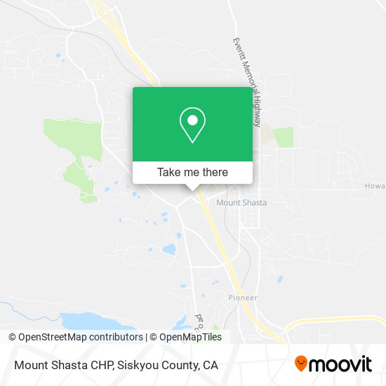 Mount Shasta CHP map