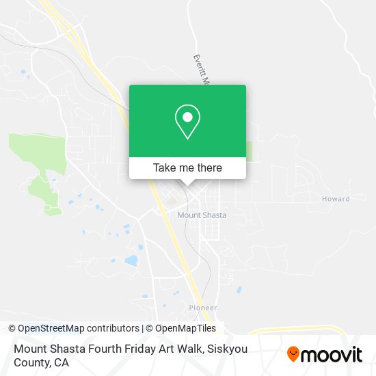 Mapa de Mount Shasta Fourth Friday Art Walk