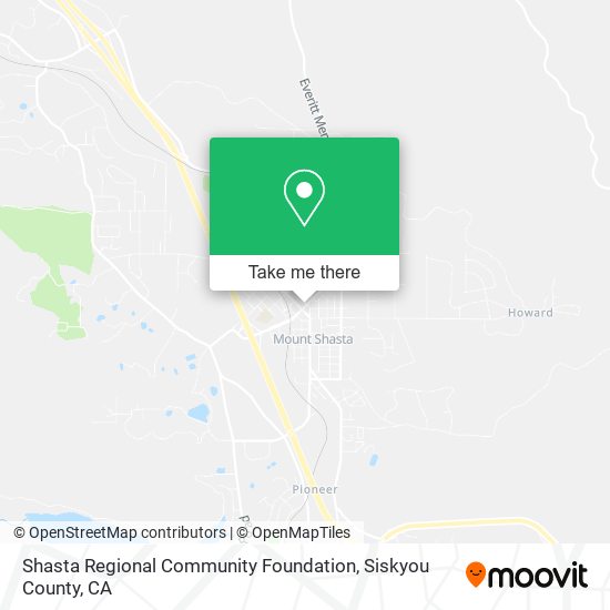 Shasta Regional Community Foundation map
