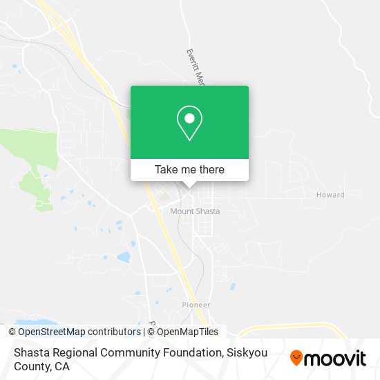 Mapa de Shasta Regional Community Foundation