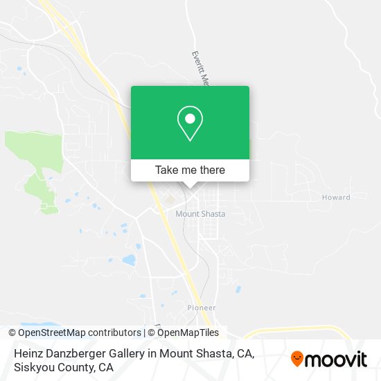 Heinz Danzberger Gallery in Mount Shasta, CA map