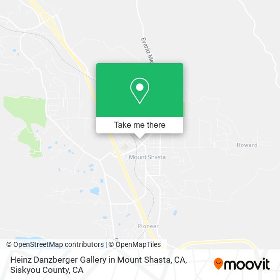 Mapa de Heinz Danzberger Gallery in Mount Shasta, CA