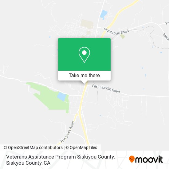 Veterans Assistance Program Siskiyou County map