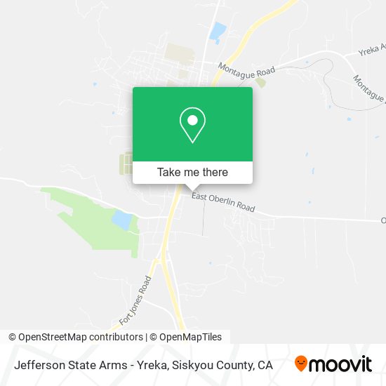 Jefferson State Arms - Yreka map