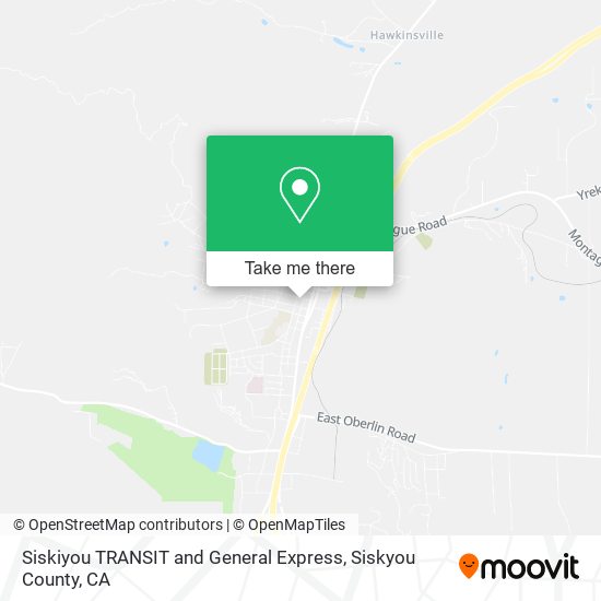 Siskiyou TRANSIT and General Express map