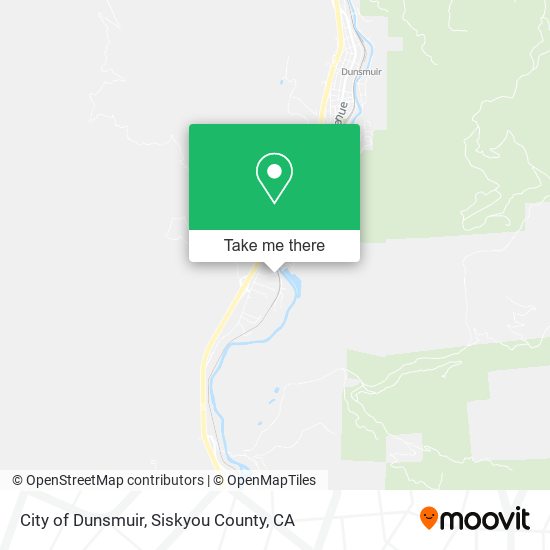 City of Dunsmuir map