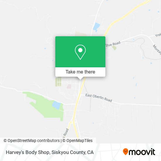 Harvey's Body Shop map