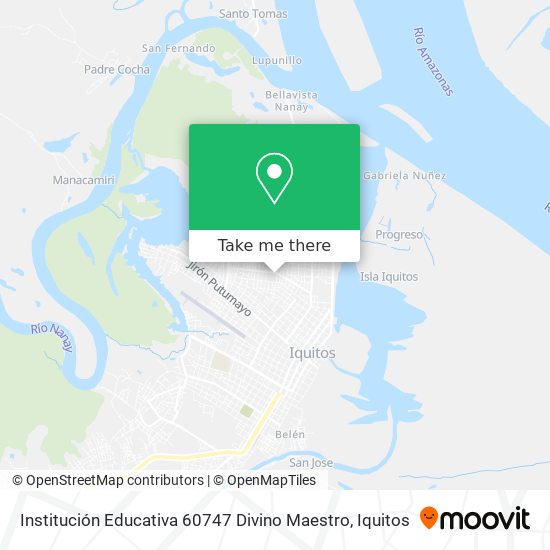 Mapa de Institución Educativa 60747 Divino Maestro