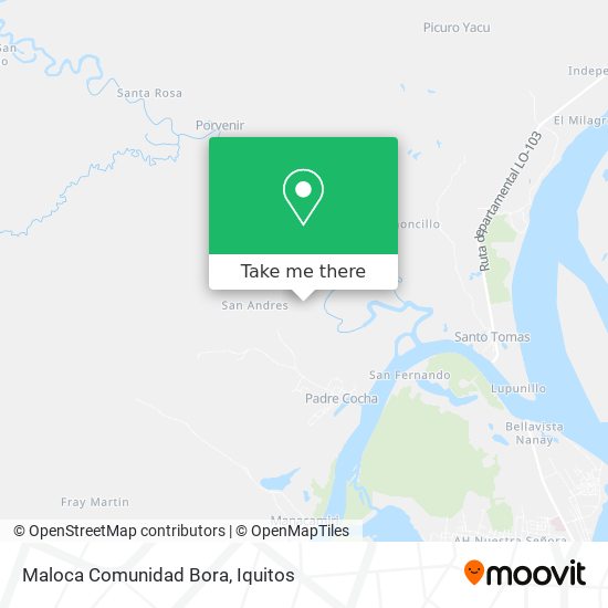 Maloca Comunidad Bora map