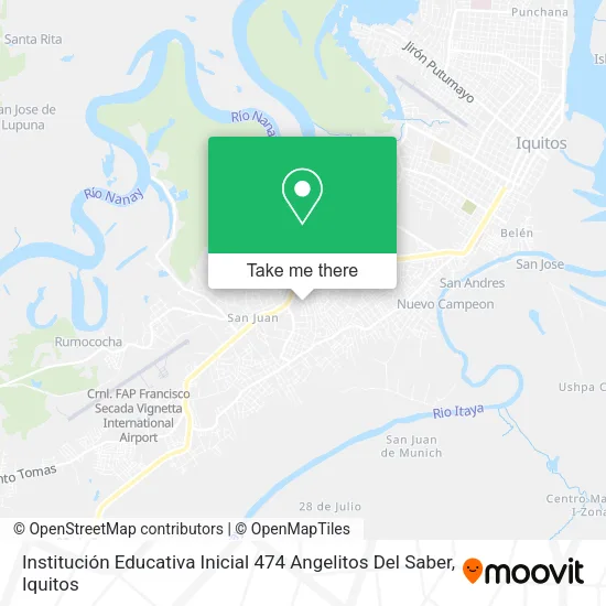 Mapa de Institución Educativa Inicial 474 Angelitos Del Saber