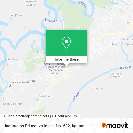Mapa de Institución Educativa Inicial No. 692