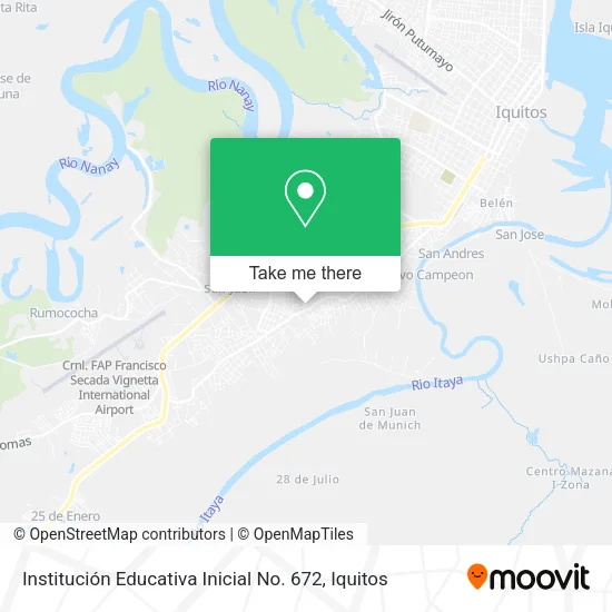 Mapa de Institución Educativa Inicial No. 672