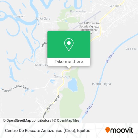 Mapa de Centro De Rescate Amazonico (Crea)