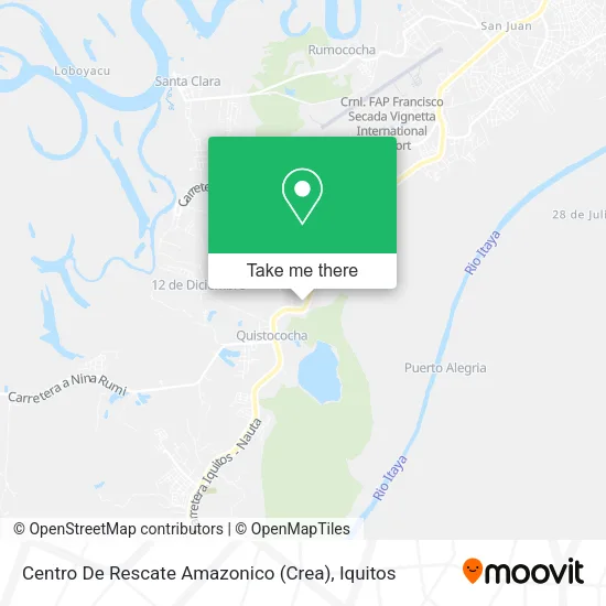 Mapa de Centro De Rescate Amazonico (Crea)