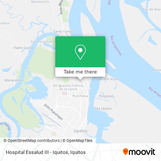 Mapa de Hospital Essalud III - Iquitos