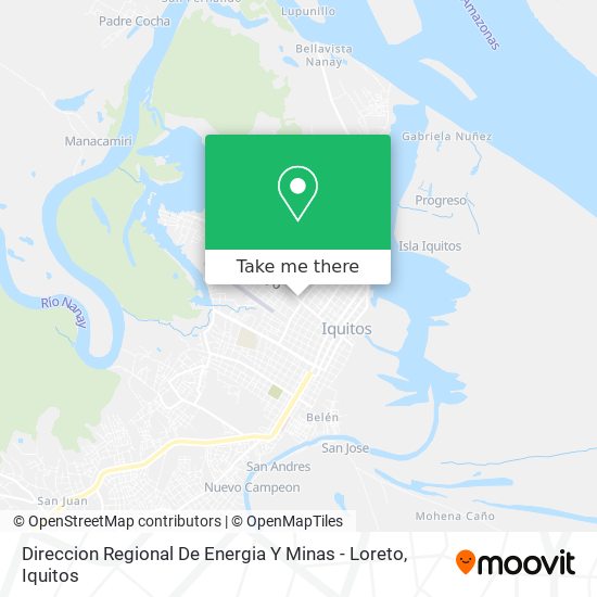 Direccion Regional De Energia Y Minas - Loreto map