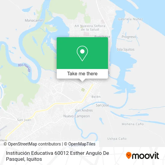 Mapa de Institución Educativa 60012 Esther Angulo De Pasquel