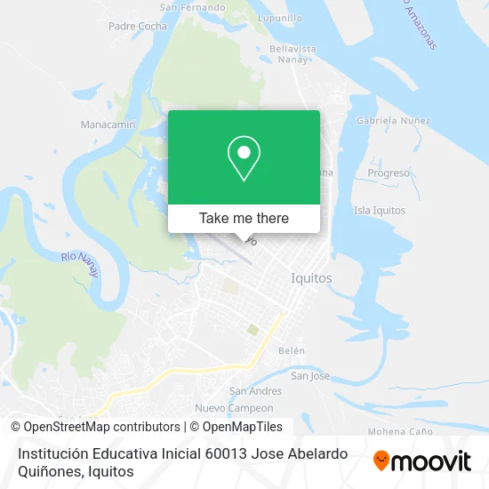 Mapa de Institución Educativa Inicial 60013 Jose Abelardo Quiñones