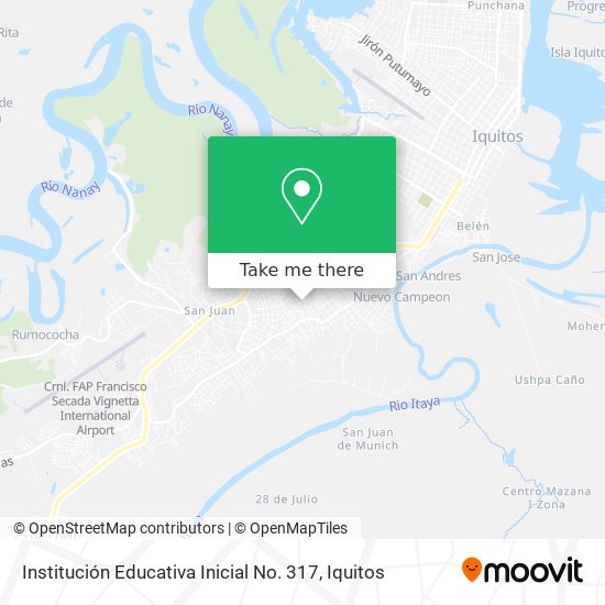 Mapa de Institución Educativa Inicial No. 317