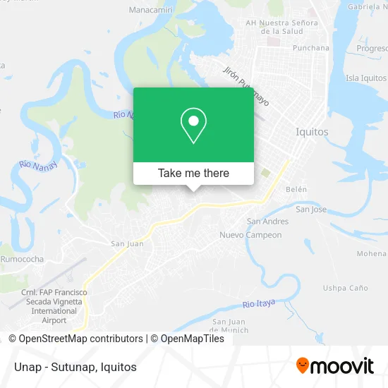 Unap - Sutunap map
